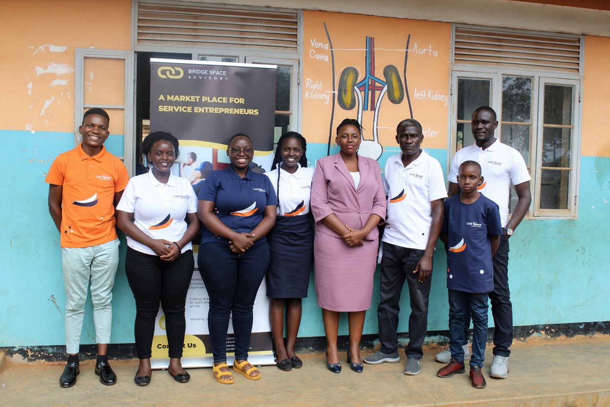 Career Academy team visiting a school